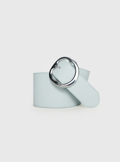 Katryna Faux Leather Belt Grey / Silver