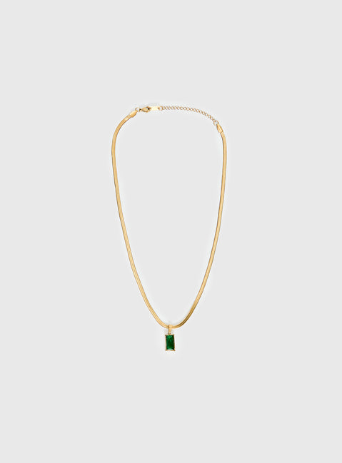Seeley Snake Chain Pendant Necklace Gold