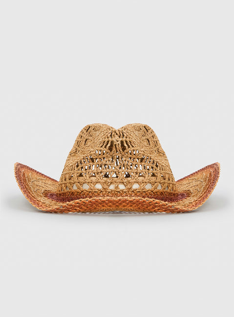Peace Of Mind Straw Cowboy Hat Tan