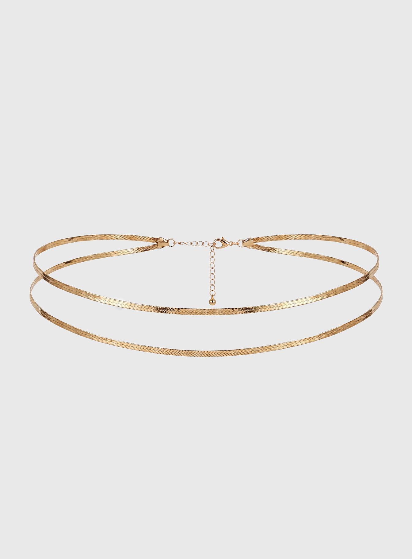 Clariel Layered Snake Chain Belt Gold
