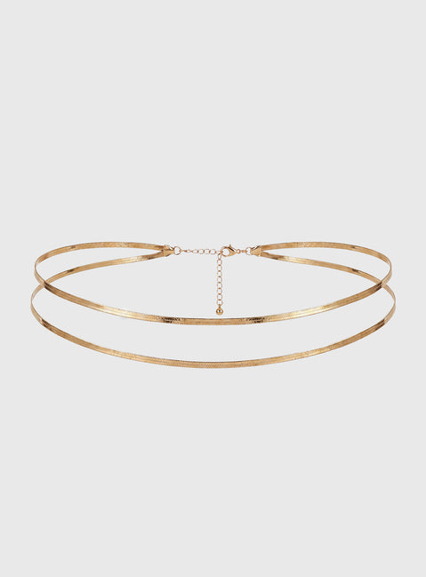 Clariel Layered Snake Chain Belt Gold