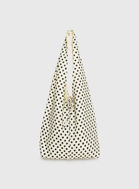 Sunday Sunrise Slouchy Bag White Polka Dot