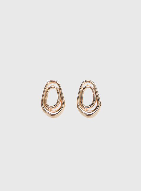 Be Alright Earrings Gold
