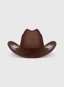 Another Level Embroidered Cowboy Hat Brown