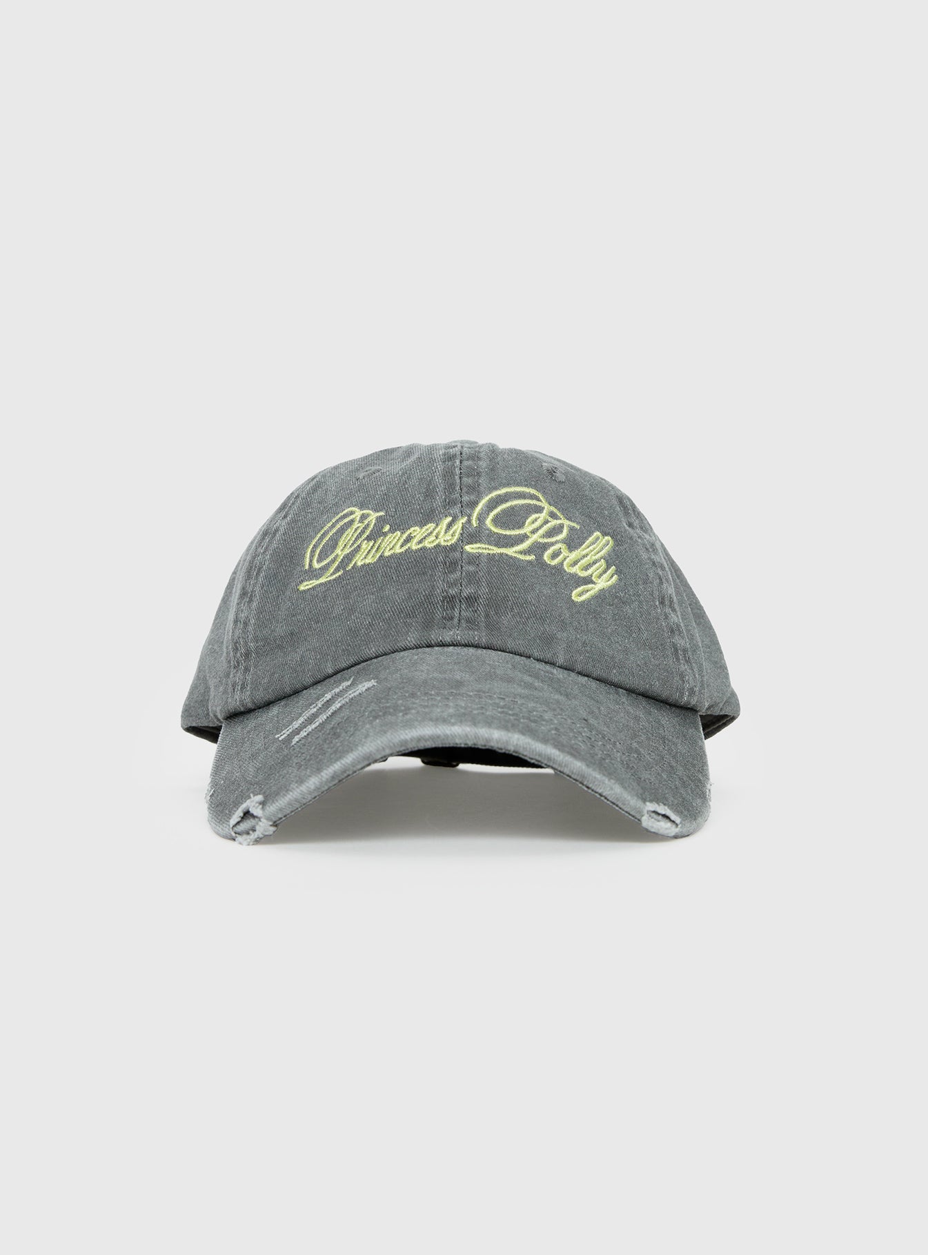 Off Duty Distressed Cap Grey / Yellow