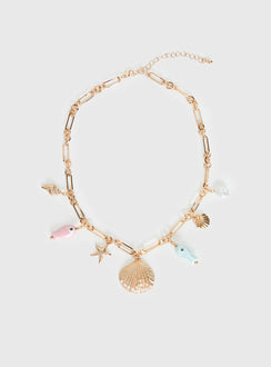 Solar Fever Charm Necklace Gold