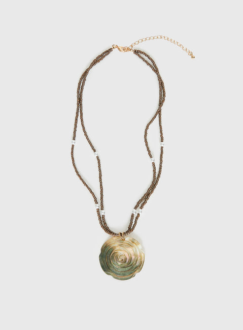 Light Of Day Pendant Necklace Green