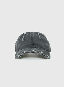 Night Shift Distressed Stud Cap Black