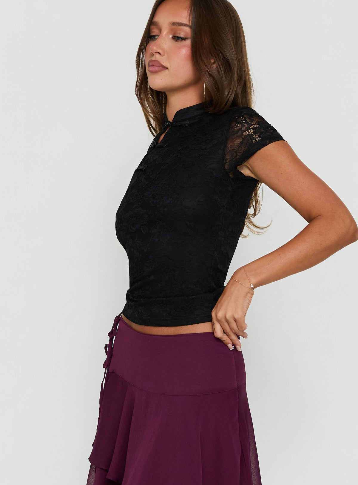 Kharlotte Lace Top Black