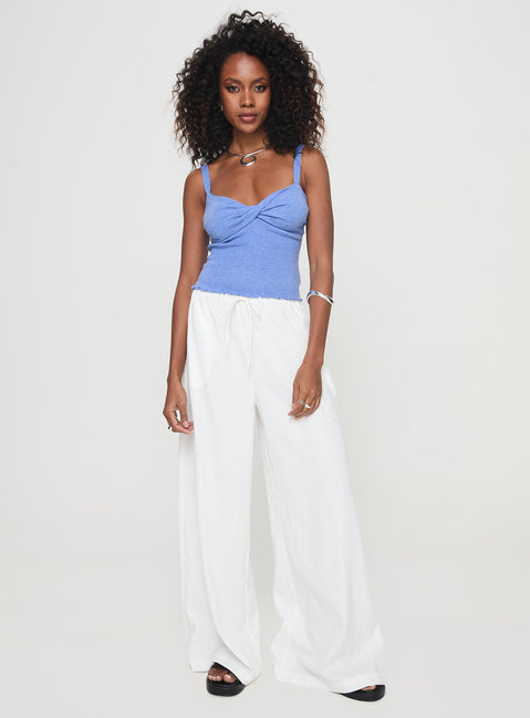 back view of model wearing Princess Polly Barbieri Pants White High Waisted Pants 