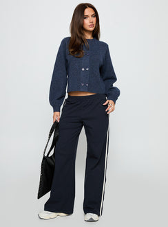 Styled with the Kammi Button Up Cardigan Navy in womens jumpers featuring short length product Princess Polly