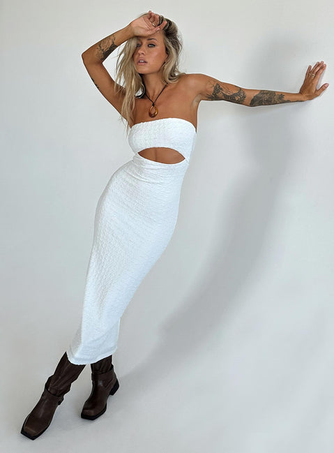 product Princess Polly High Neck  Talena Strapless Midi Dress White