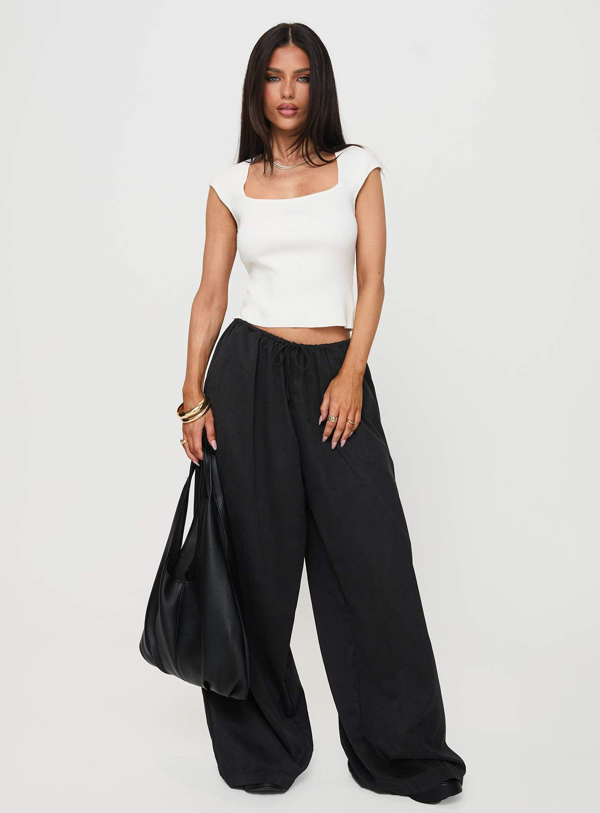 Bungala Oversized Relaxed Pants Black Tall