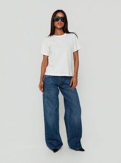 Ellanor Low Rise Straight Leg Jeans Vintage Dark Blue