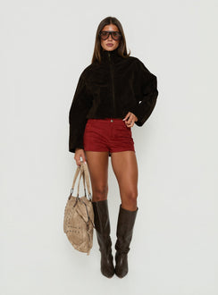 Dalmazia Funnel Neck Jacket Chocolate