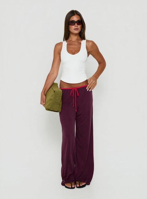 Jessika Ultra Low Pants Red / Plum