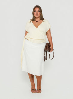 Clock Ticking Cinched Top Cream Curve