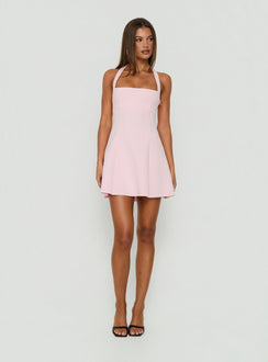 Alyn Halter Mini Dress Pink