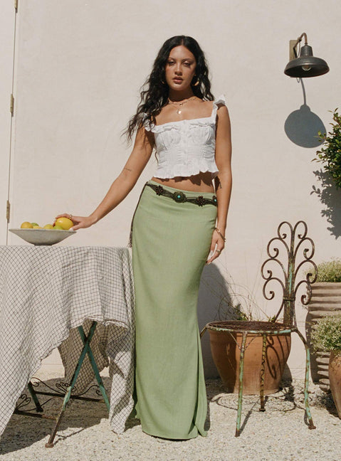 Sophia Maxi Skirt Green Maxi Skirts Skirts 