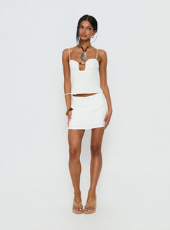 Karessa Beaded Top White