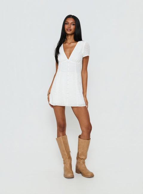 Loveliness Romper White Anglaise