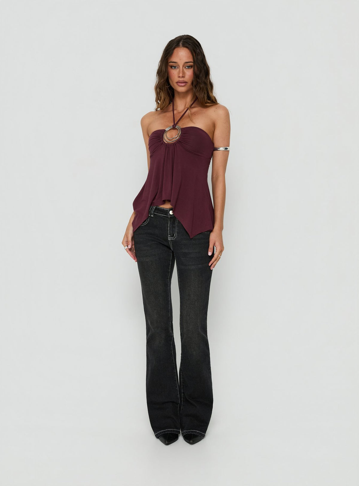 Clynee Ultra Low Rise Bootleg Jeans Vintage Black Low Rise Jeans Jeans 
