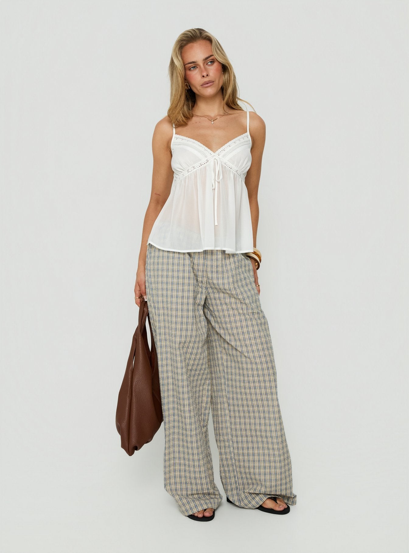 Lunea Concealed Waistband Pants Multi Check