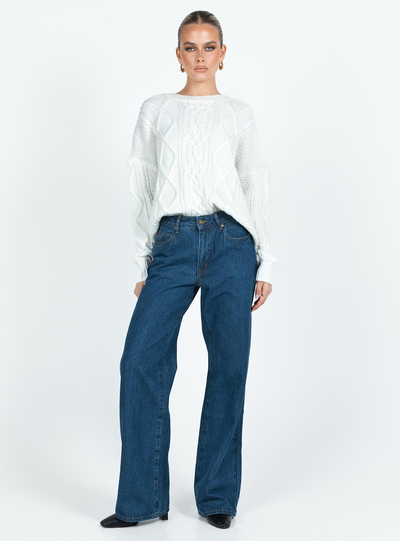 product Princess Polly Mid Rise  Top Model Jeans Dark Denim