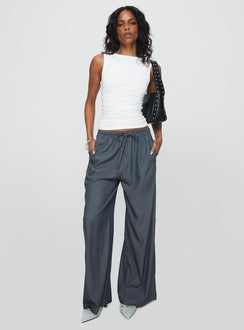 front view of model wearing Princess Polly Solani Top White Sleeveless High Neck 