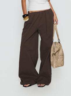 Lunea Concealed Waistband Pants Brown Petite