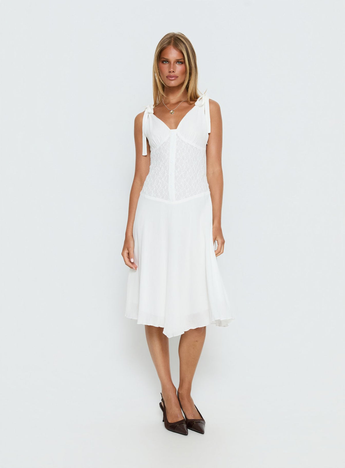 Danira Midi Dress White