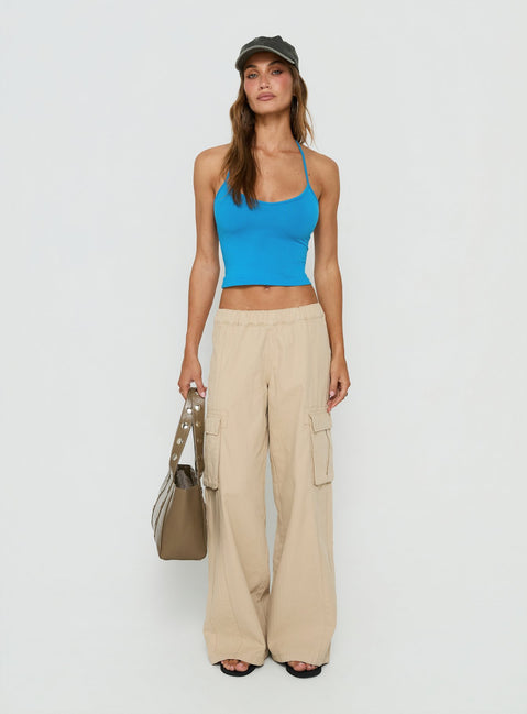 Cecilly Trim Racerback Top Blue