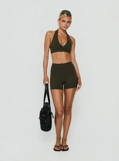 Final Form Active 4" Invisible Scrunch Shorts Olive