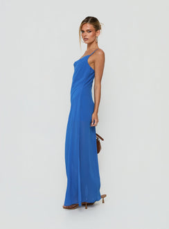 Jysela Cowl Neck Maxi Dress Dark Blue