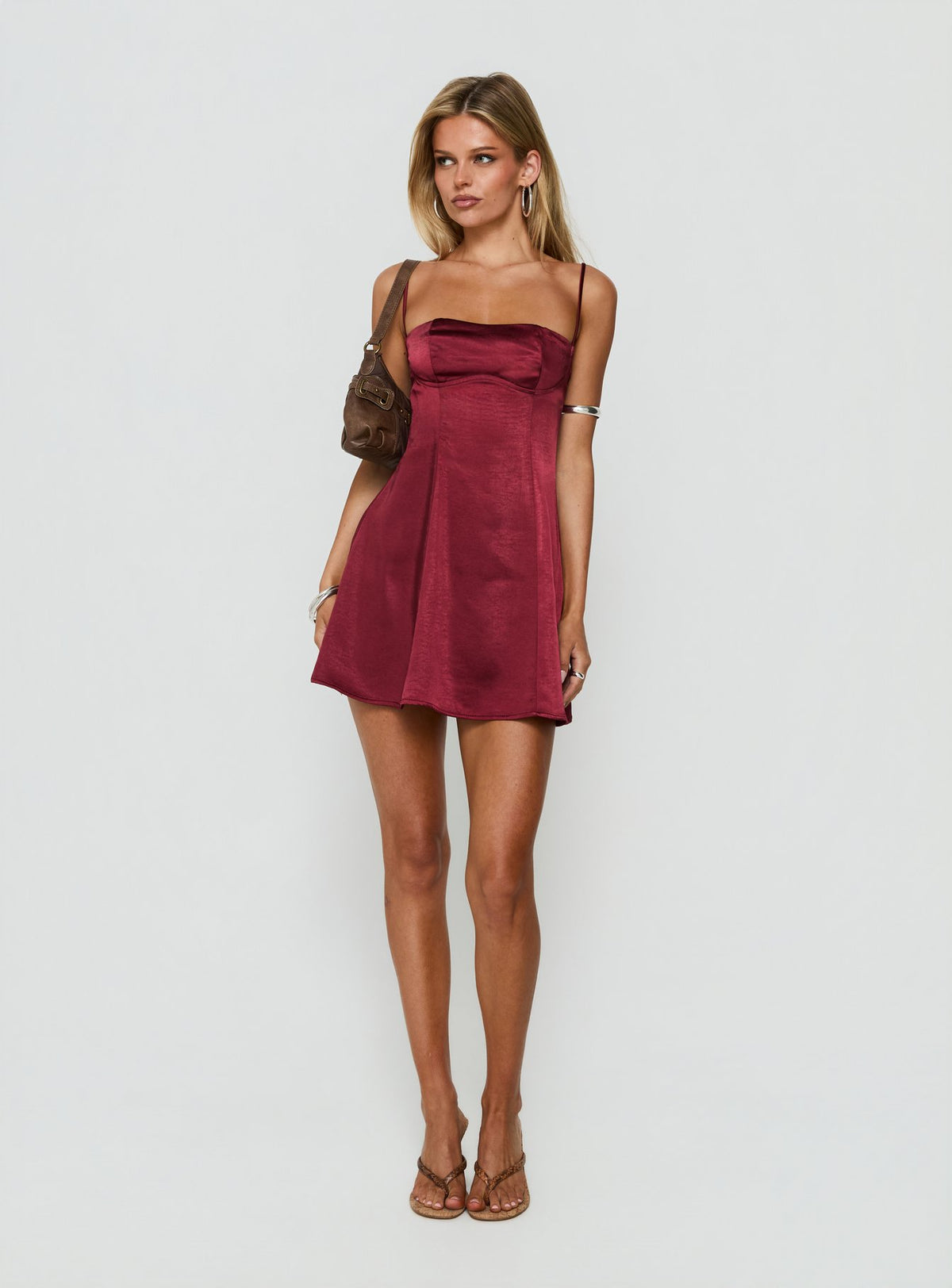Easy To Love Mini Dress Burgundy