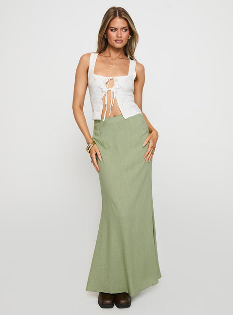 Sophia Maxi Skirt Green Maxi Skirts Skirts 