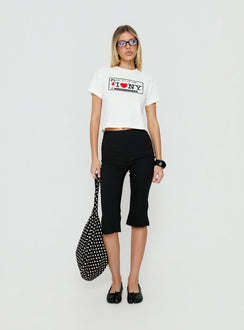 Betty Loves NY Graphic Baby Tee White