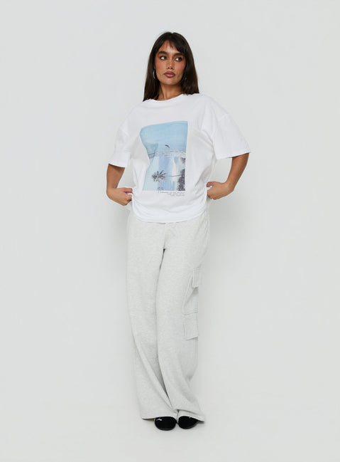 From Elsewhere Oversized Graphic Tee White