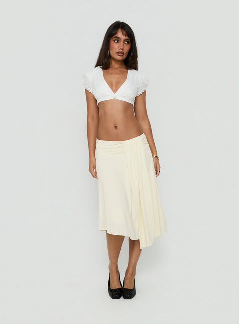 Delliah Micro Crop Top White
