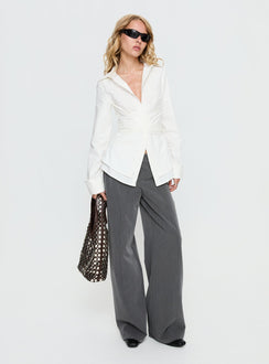 Shapeshifter Twist Long Sleeve Shirt White