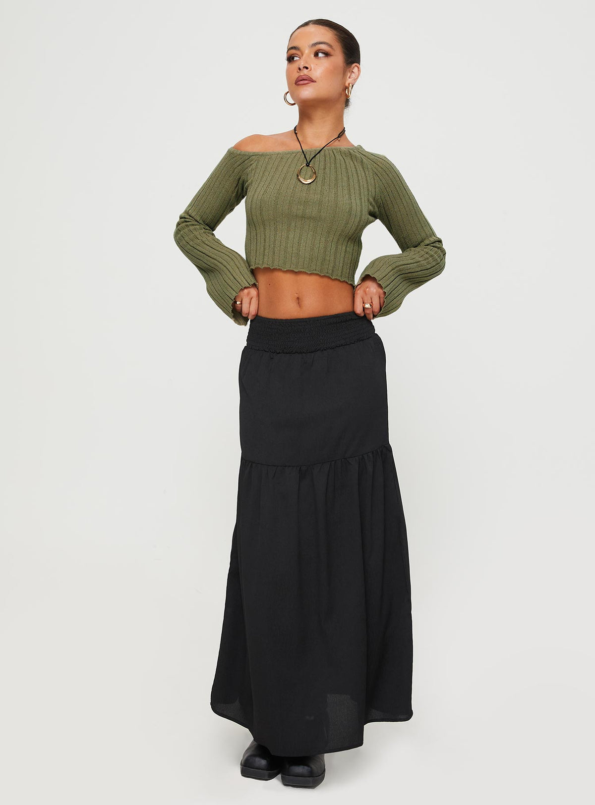 product Dion Maxi Skirt Black Princess Polly  Maxi 