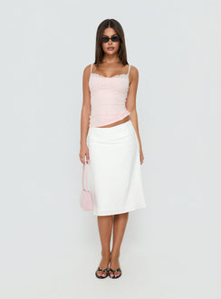 Spring To Summer Lace Trim Cami Top Pink Polka Dot