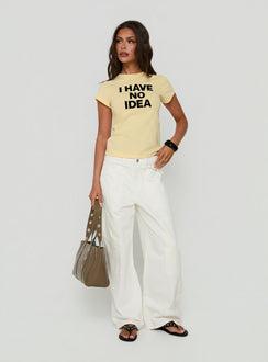 Mistree Mid Rise Baggy Cargo Jeans White