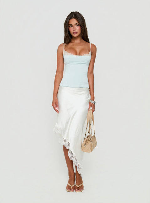 Renaissance Satin Corset Top Blue