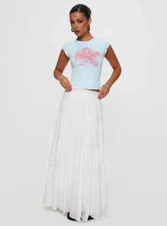 Owenz Hibiscus Baby Tee Blue