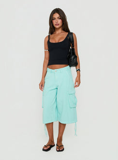 Hudsen Longline Cargo Shorts Turquoise