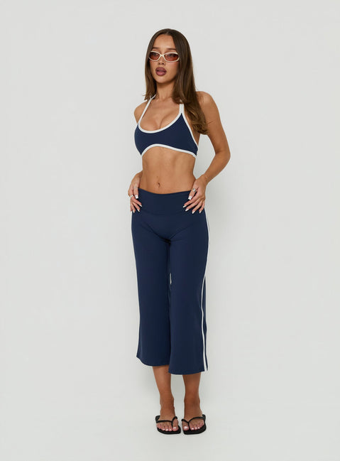 Symmetry Active Wide Leg Capri Pants Navy