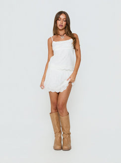 Tiriah Embroidered Cami Top White