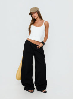 Lunea Concealed Waistband Pants Black Petite