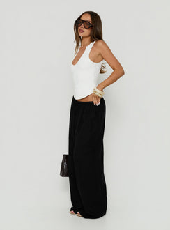 Peacemaker Tie Waist Relaxed Pants Black